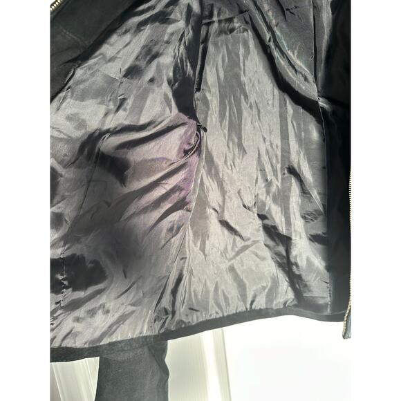 VINTAGE Uniform John Paul Richard’s Suede Jacket Faux Fur Collar L - Picture 9 of 16